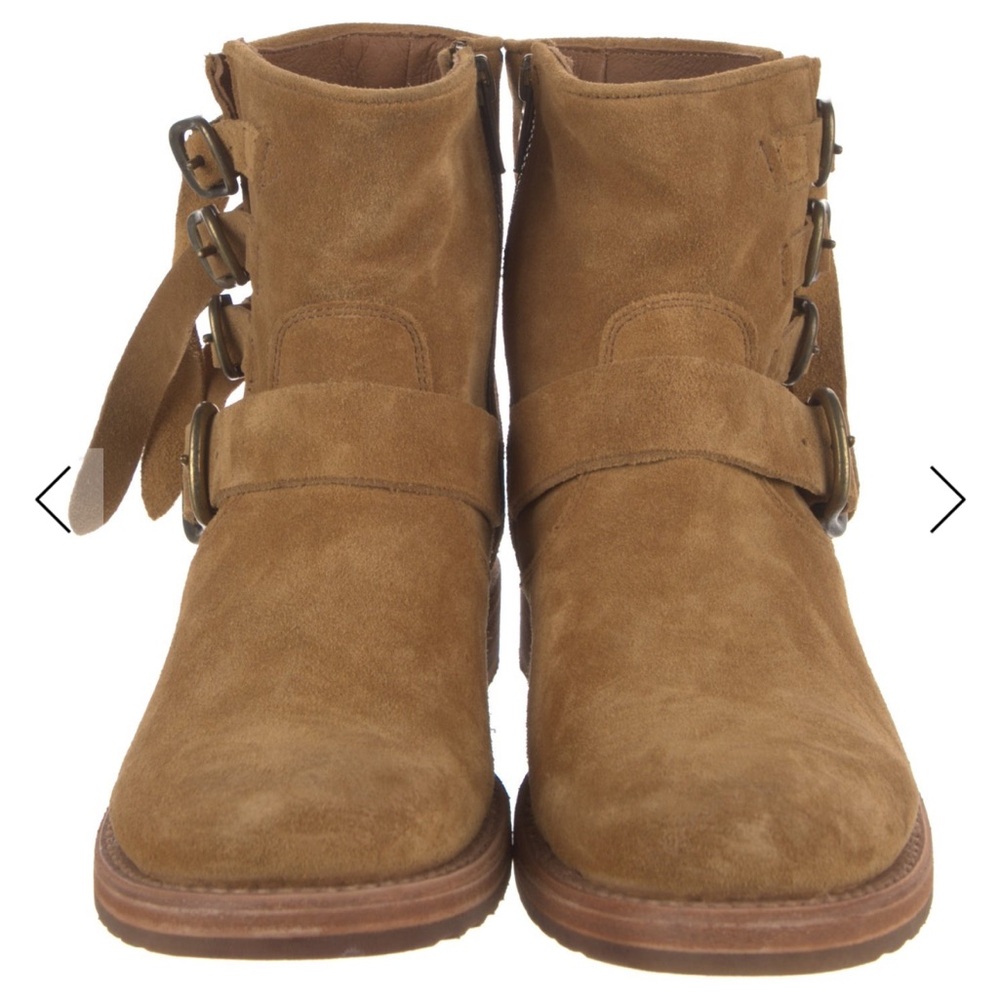 Frye Tan Combat & Moto Boots - Picture 5 of 12